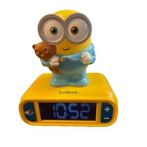 LEXiBOOK - Minions - Bob Digital Alarm Clock with Night Light - Snooze Function